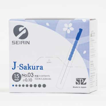 ｾｲﾘﾝ鍼J-Sakura15(J-ｻｸﾗ15) 100本入り【旧:J15SP】
