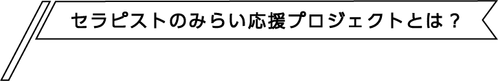 セラピストのみらい応援プロジェクトとは？