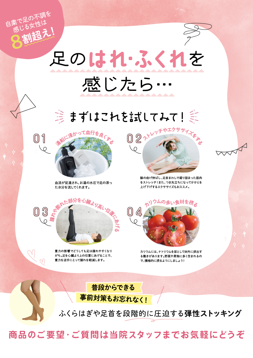 足のはれ・ふくれ
